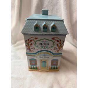 Vintage 1990 Lenox Village Canisters Flour Bake Shoppe fine porcelain with lid